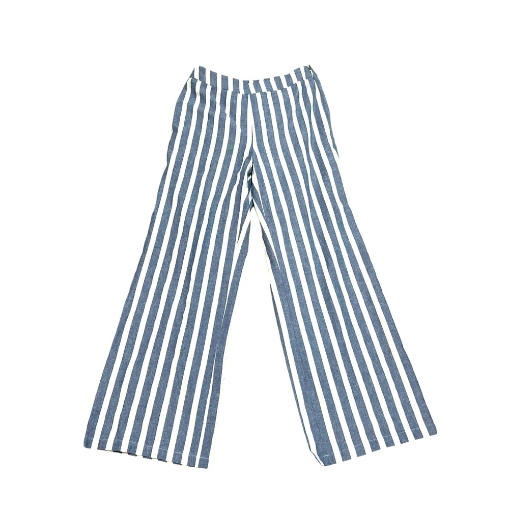 Pink Lily NWOT blue striped pants women’s size large. Light material